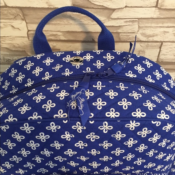 Vera Bradley Blue Mini Concerto Campus Backpack 📚 - Picture 3 of 8